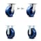 Service Caster 6 Inch Kingpinless Solid Poly Wheel Caster Swivel Locks 2 Rigid SCC, 2PK SCC-KP30S620-SPUR-BSL-2-R-2 - alternate 1